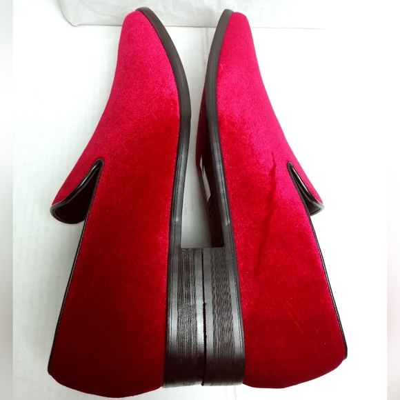 Alberto Fellini Sparko Men\'s Loafers Shoes Size 12 Red Velour main image 8